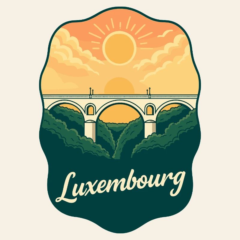 Vintage-Abzeichen der Luxemburger Adolphe-Brücke