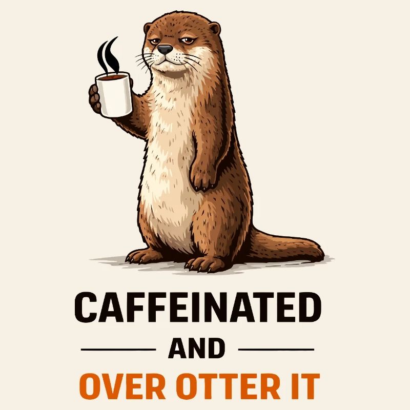 Caffeinated Otter Tee