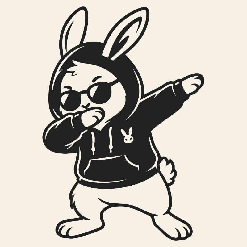 Easter Bunny Dabbing Cool Bunny Easter Funny