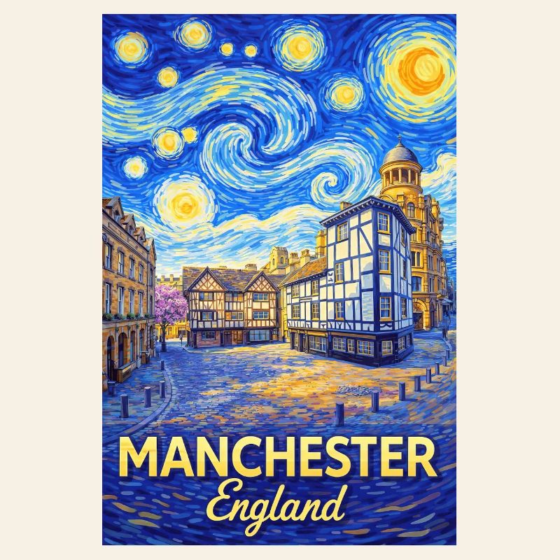Manchester Angleterre Silhouette nuageuse