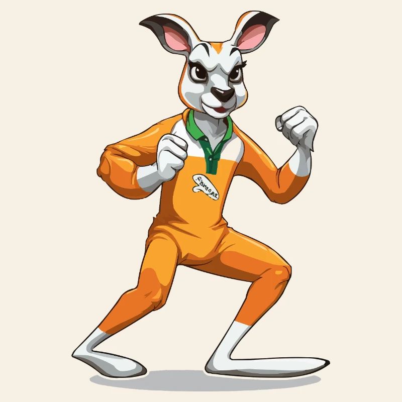 Salopette orange Kangaroo Battle Step