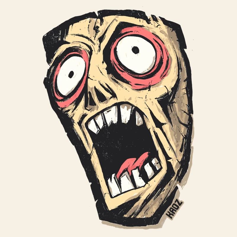 Psychedelic Screaming Skull