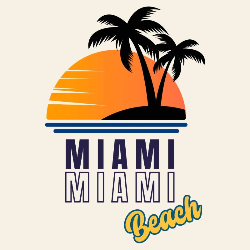 Plage du coucher de soleil de Miami