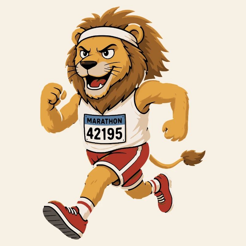 Lion courant dans le style comic