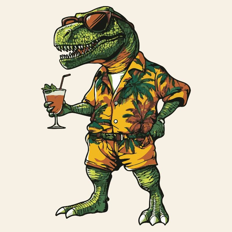 Dinosaur T-Rex Comic Summer