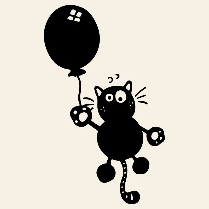 Cat with Balloon