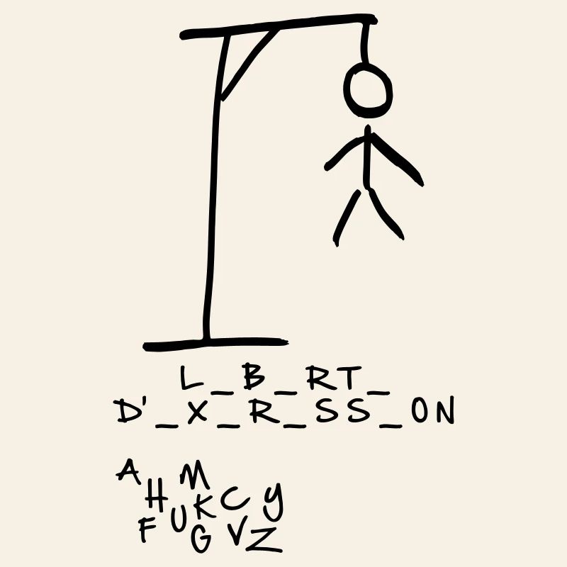 Pendu - Liberté d'expression