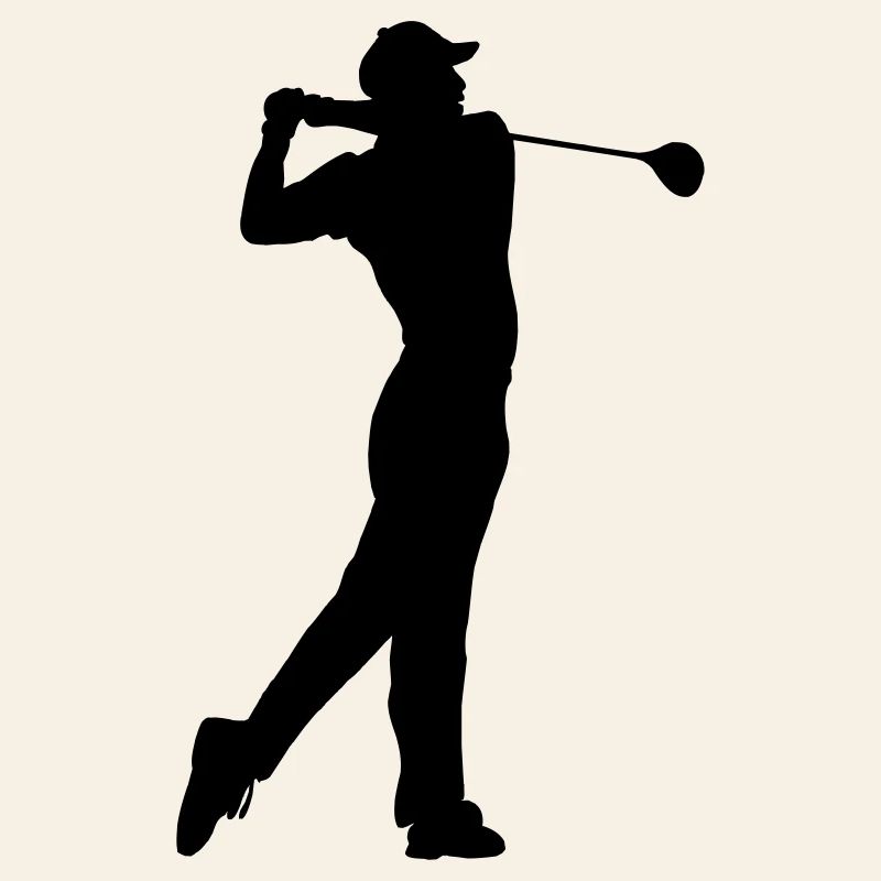 Golf player shadow image logo