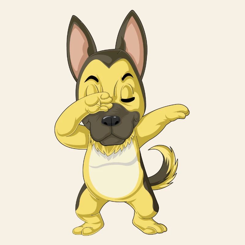 Dabbing German Shepherd