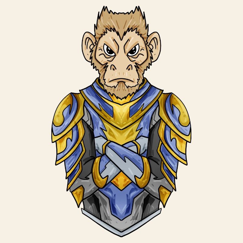 Knight Monkey with Armor Crusader