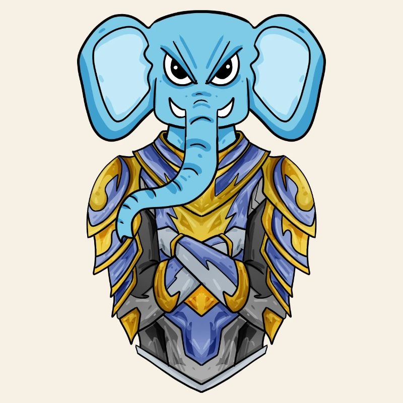Chevalier éléphant cool