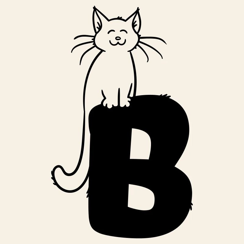 Katze Buchstabe B