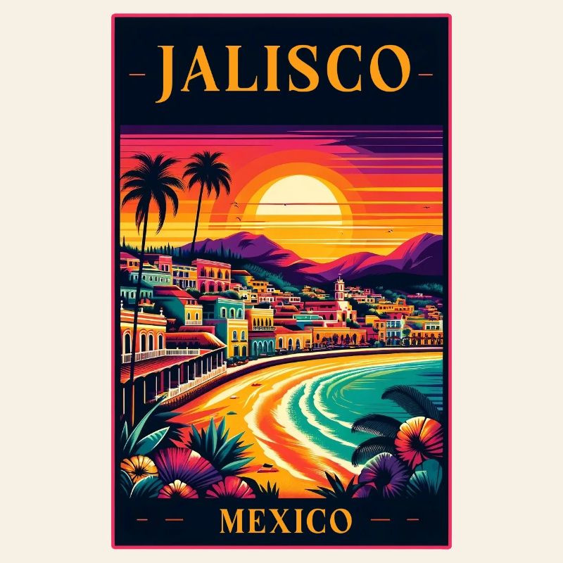 Design de coucher de soleil à Jalisco, au Mexique