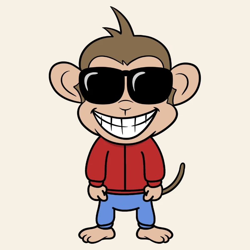 Sporty monkey in jogging suit