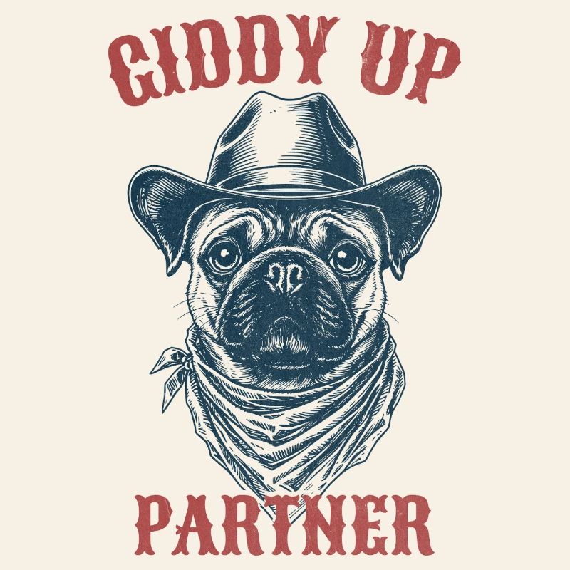 Giddy Up Partner - Pug