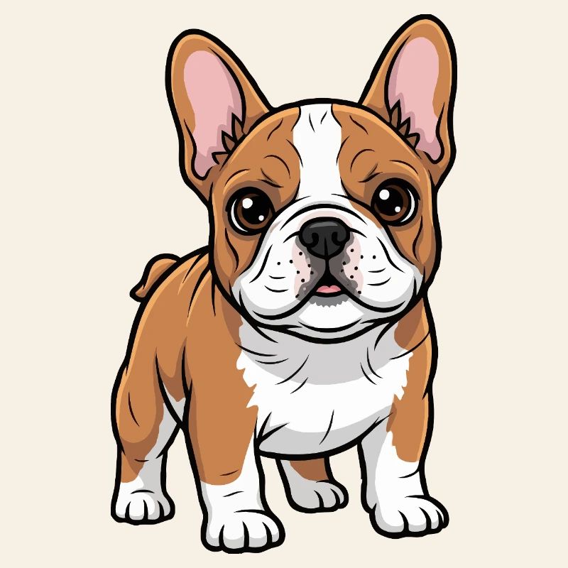 Charmant Bouledogue Français Chibi