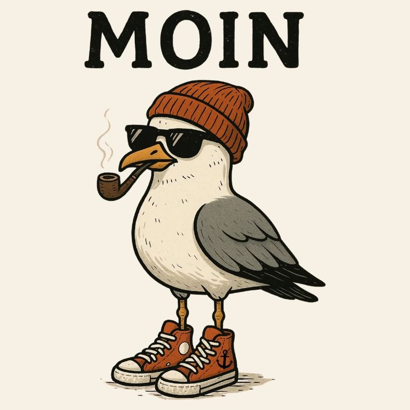 Moin Seagull Pygargue à queue blanche avec accessoires de style urbain