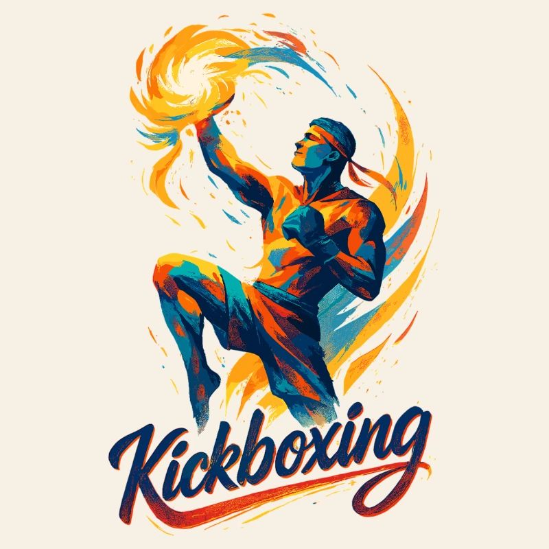 Kickboxen Boxer Kämpfer dynamisch Geschenk