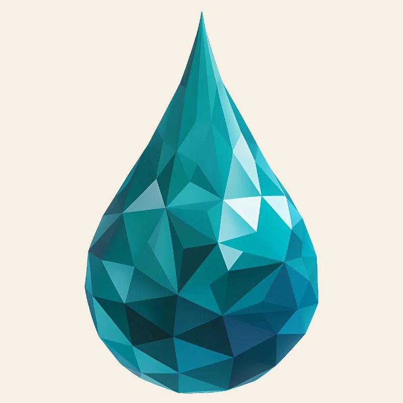 Water Drop - Cool Low Poly Logo