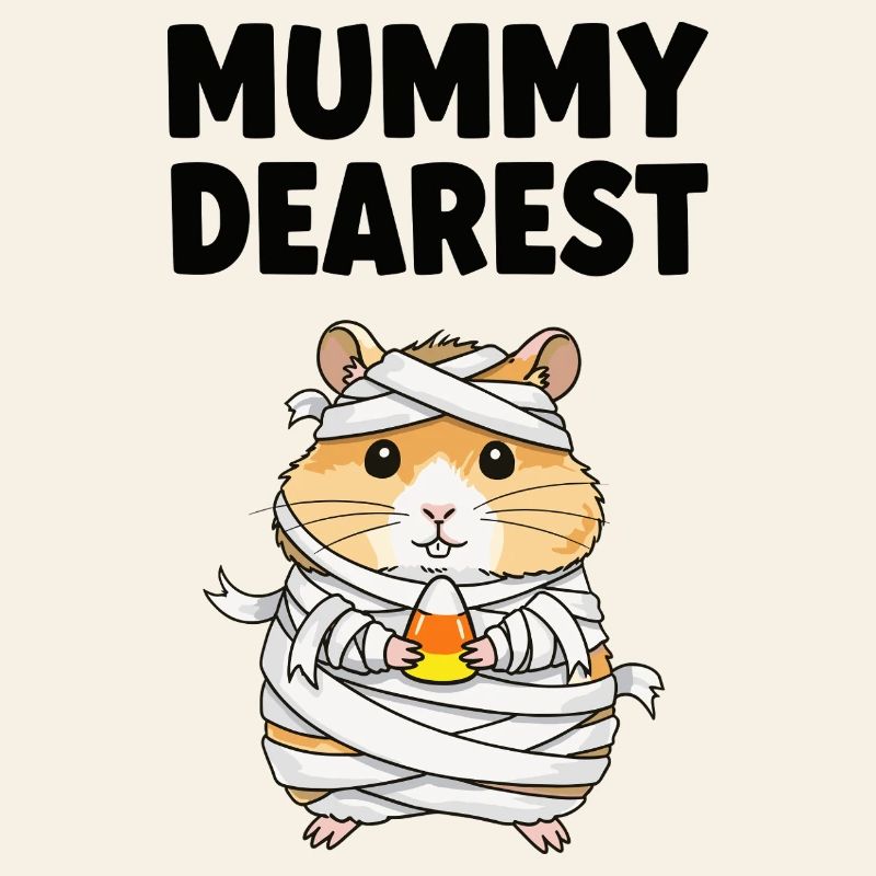 Mummy Dearest Hamster with Candy Corn