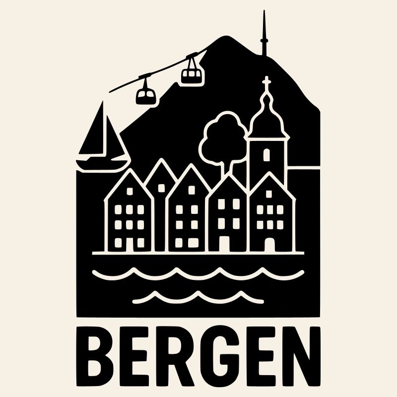 bergen silhouette norwegen