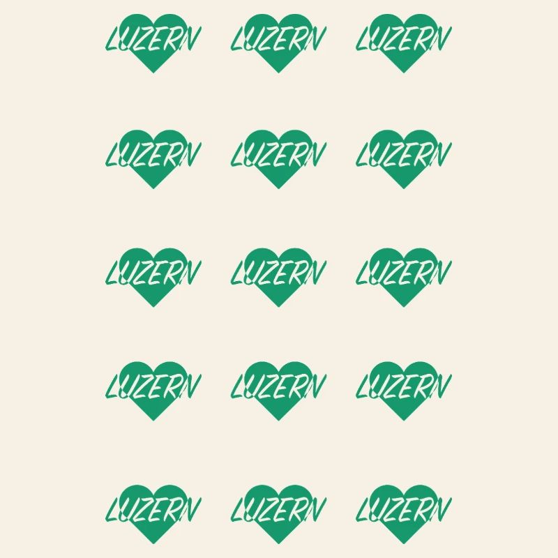 I LOVE LUCERNE Heart Pattern