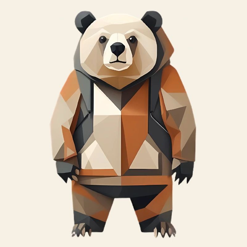 Polypanda Panda Low-Poly