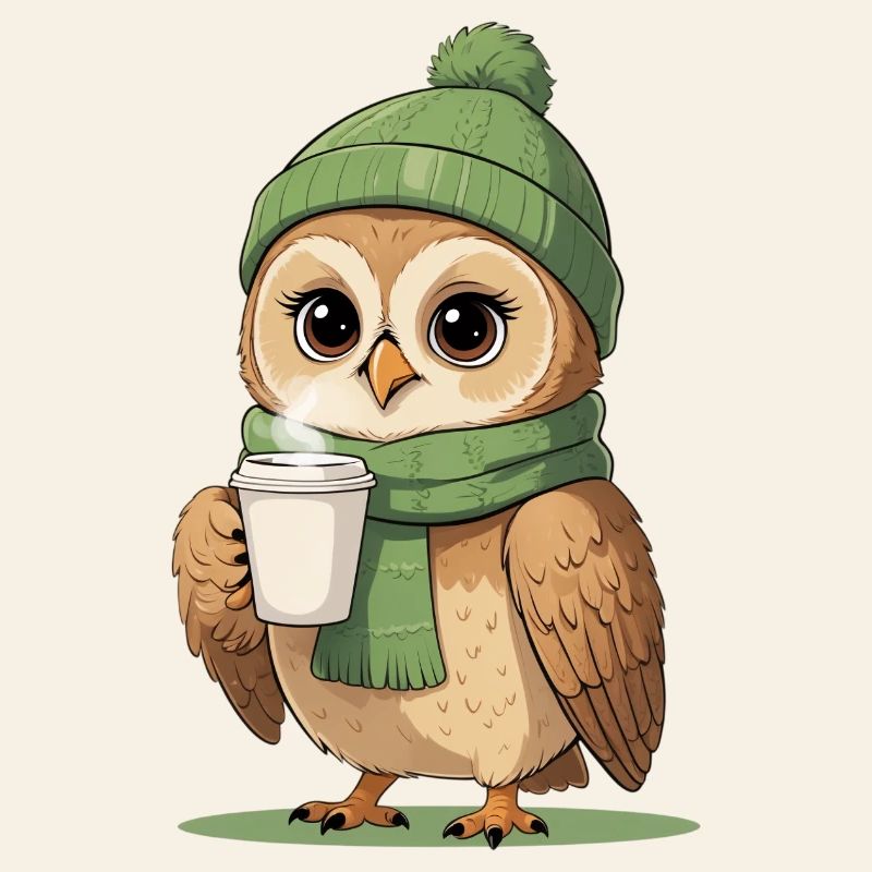 Winterliche Eulenkaffee Pause