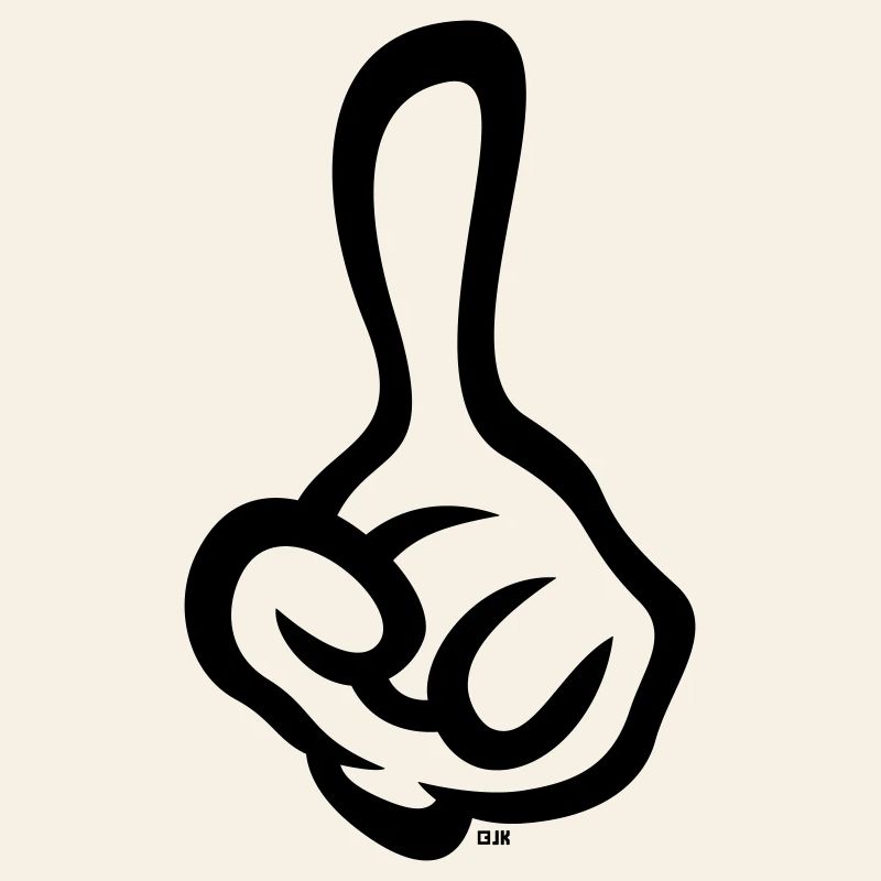 Raised index finger (finger / left hand / 1C)