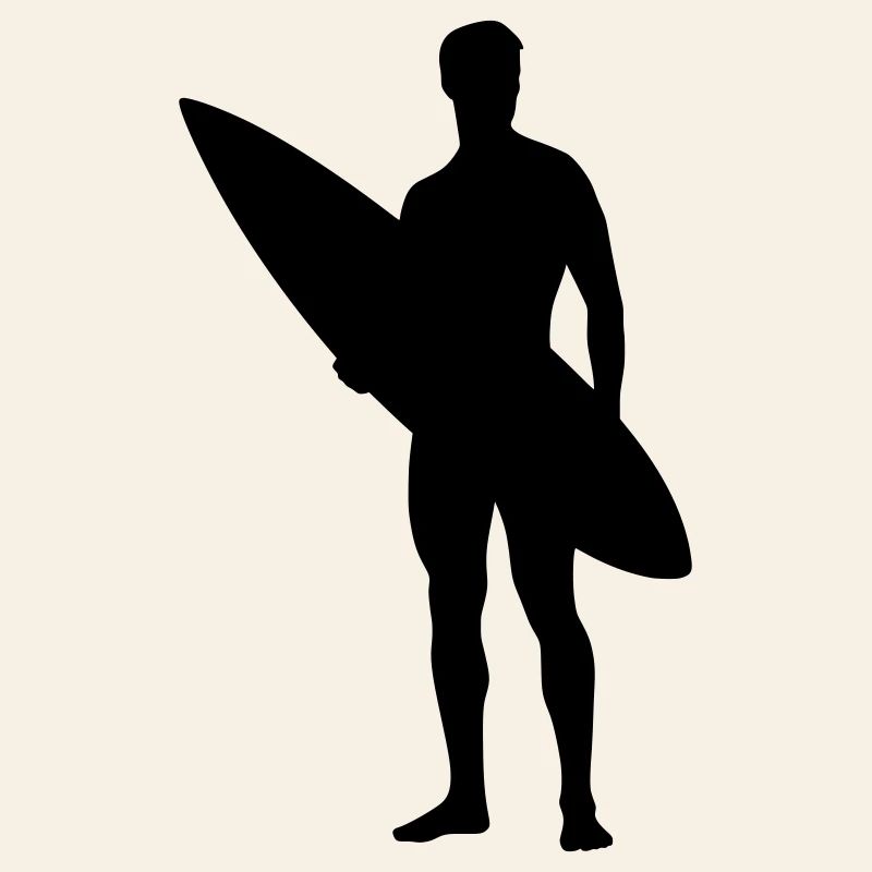 Surfer Silhouette Minimal