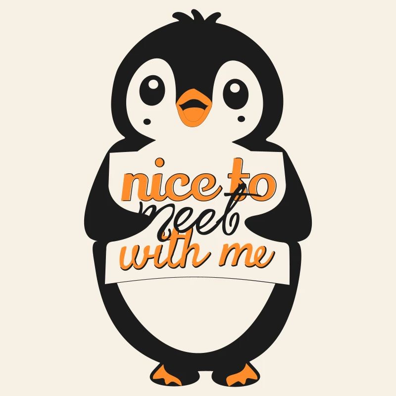 Pingouin avec Sympa de me rencontrer