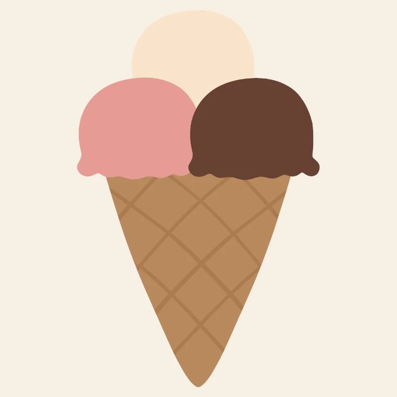Cornet de crème Triple Scoop