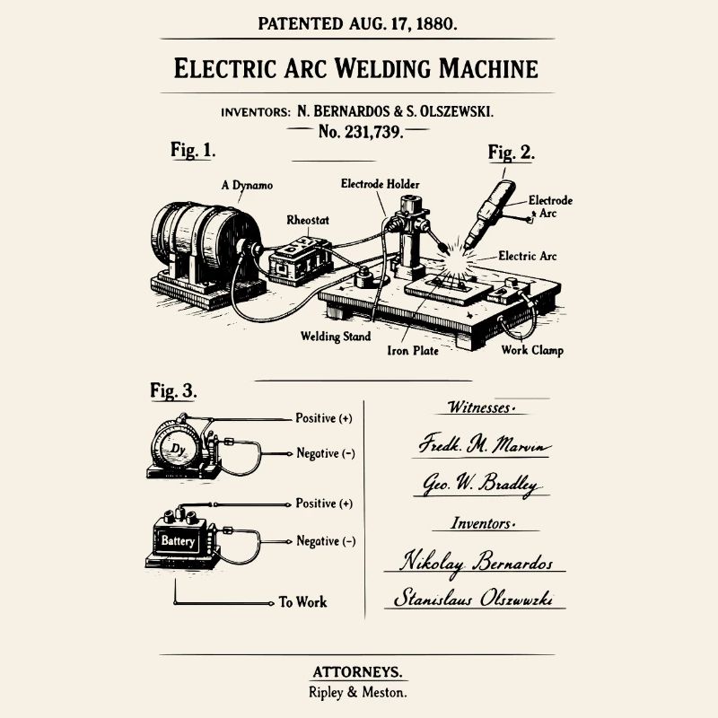 Plan de la machine à soudure à arc