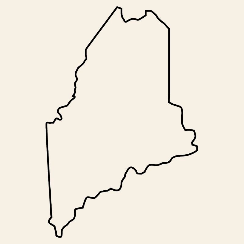 Maine map outline