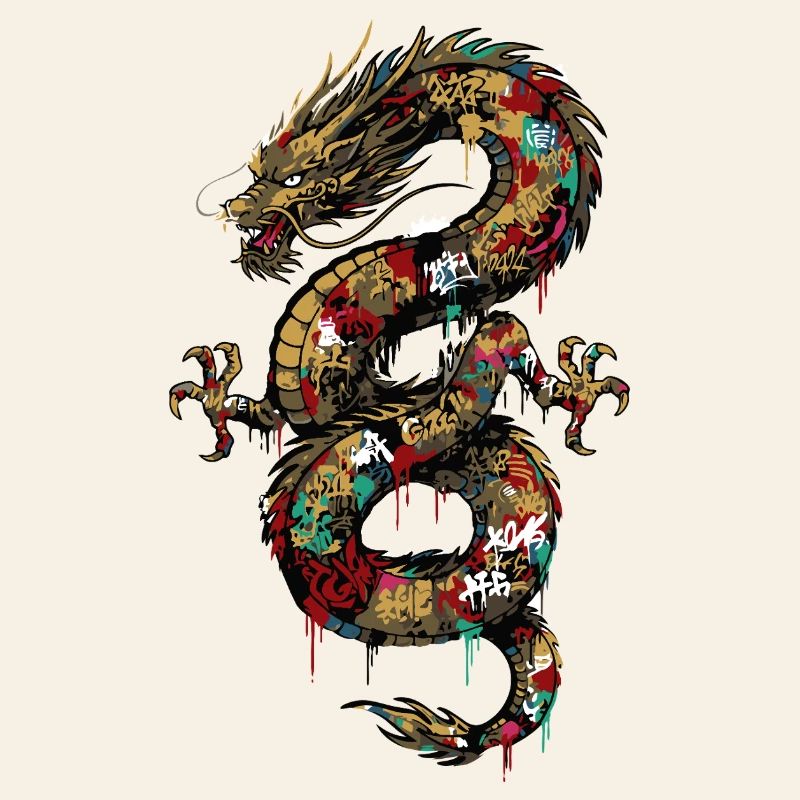 Drache Graffiti