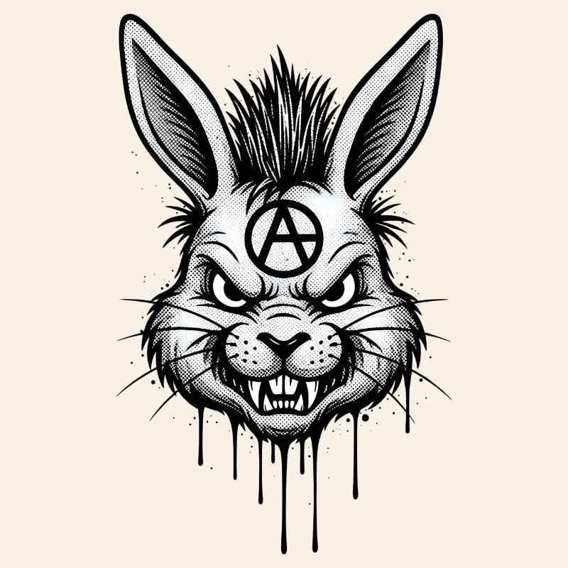 Heavy Metal Easter Bunny Rocker Easter Hardcore Bunny