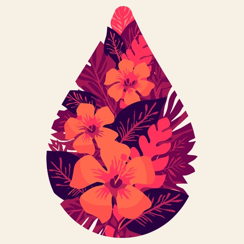 Feuilles de feu de la flore