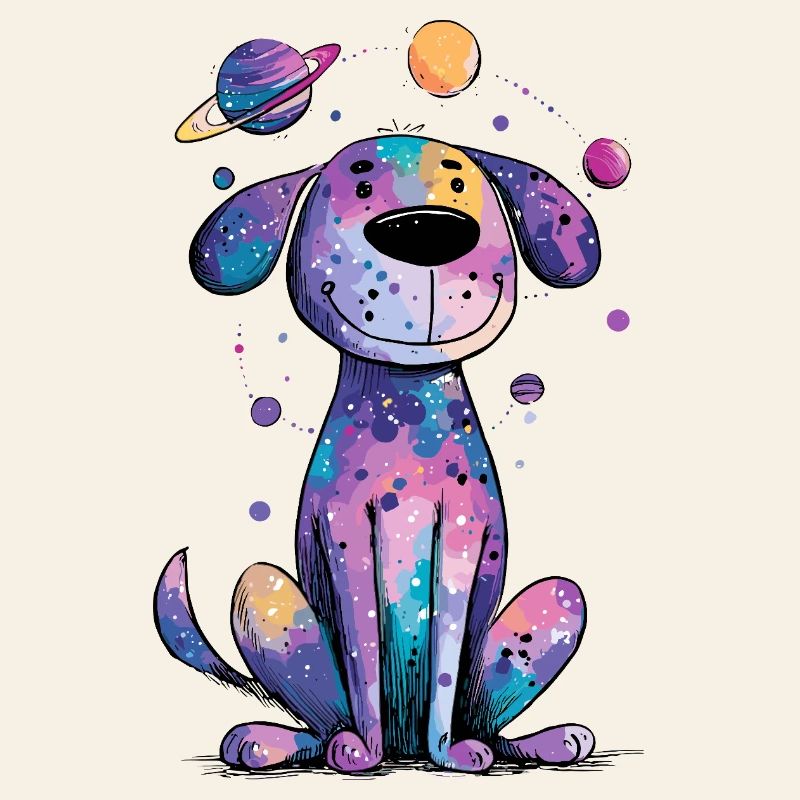 Chiot galactique dans l’espace