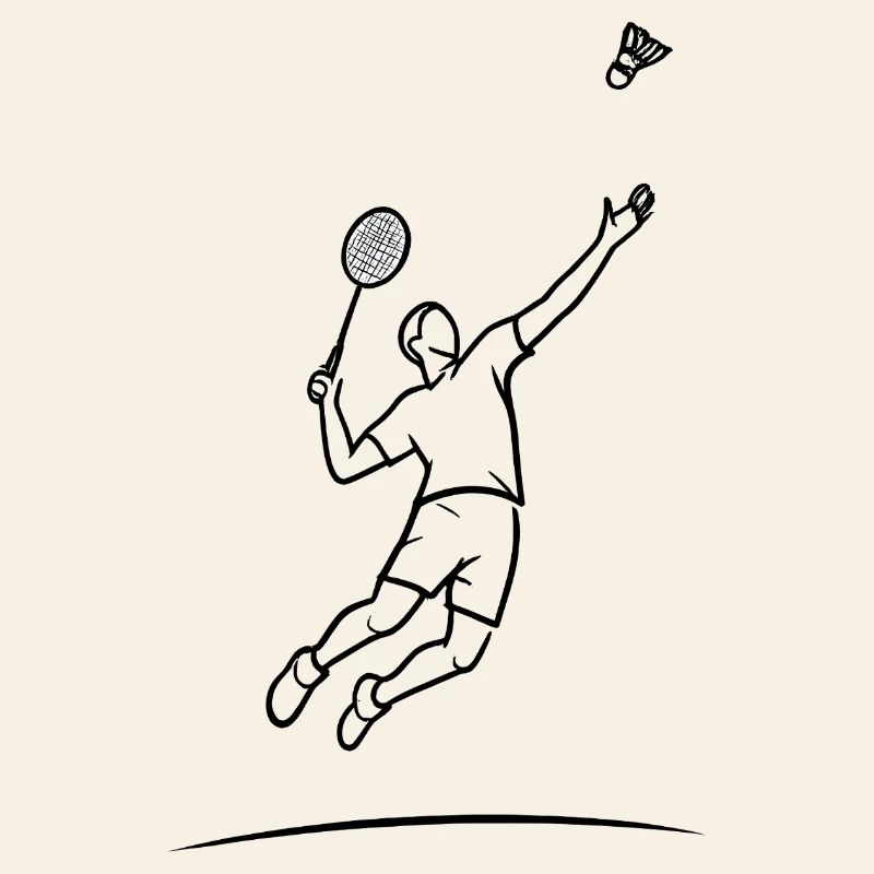 Badminton jumping hero
