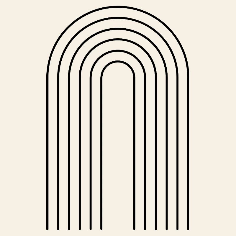 Minimalist line composition in black