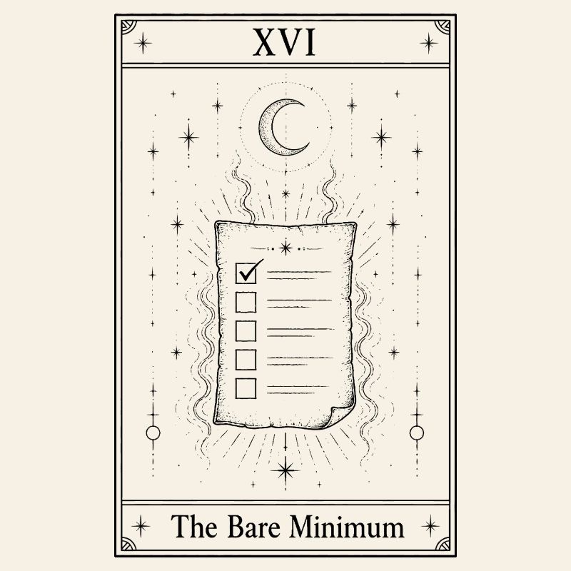 Das absolute Minimum | Tarotkarte