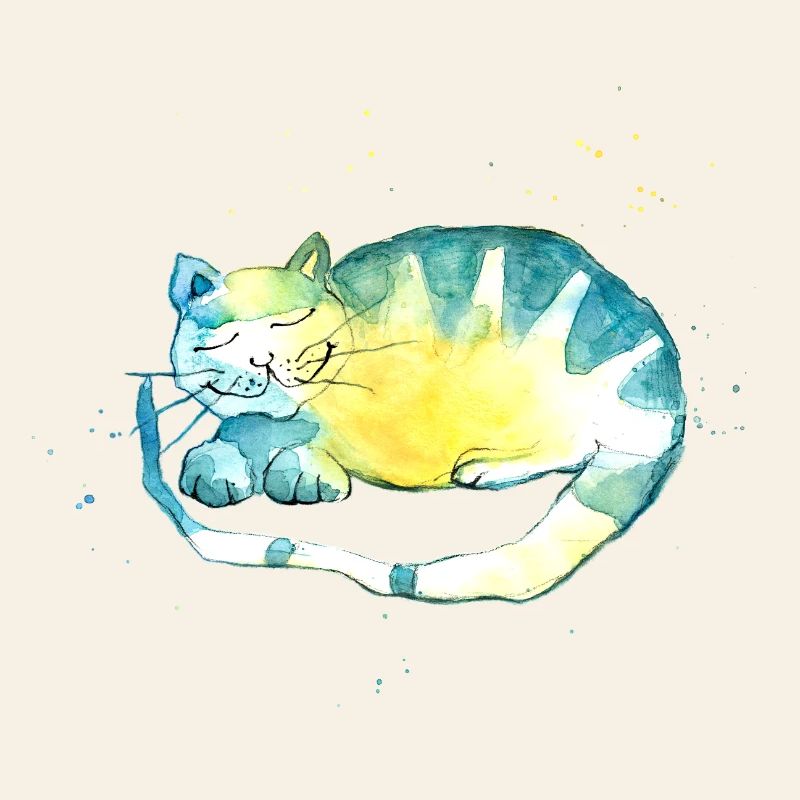 Chat endormi. Je dois réfléchir.