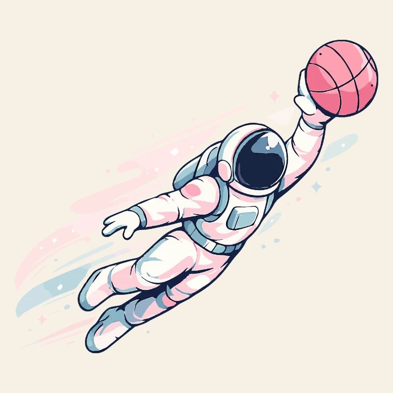 Conception de dunks spatiaux de basketball des astronautes