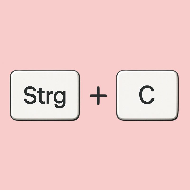 Key Combination Copy Ctrl + C