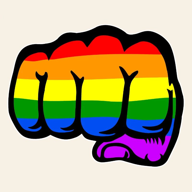 Hand Faust Regenbogenflagge