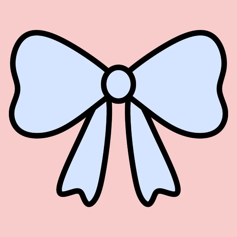 Delicate Light Blue Bow Design