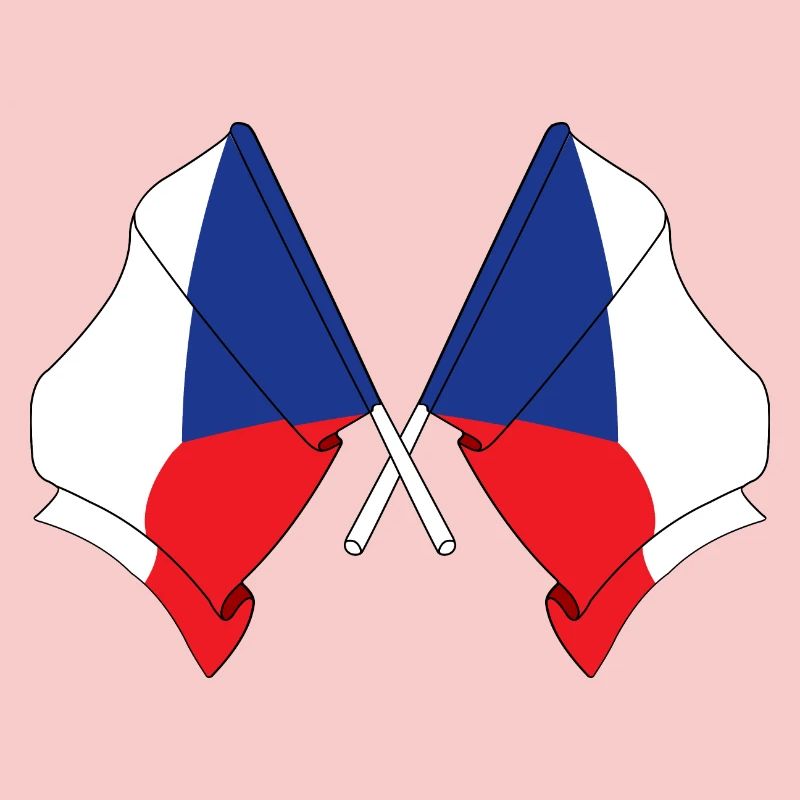 Deux drapeaux République tchèque