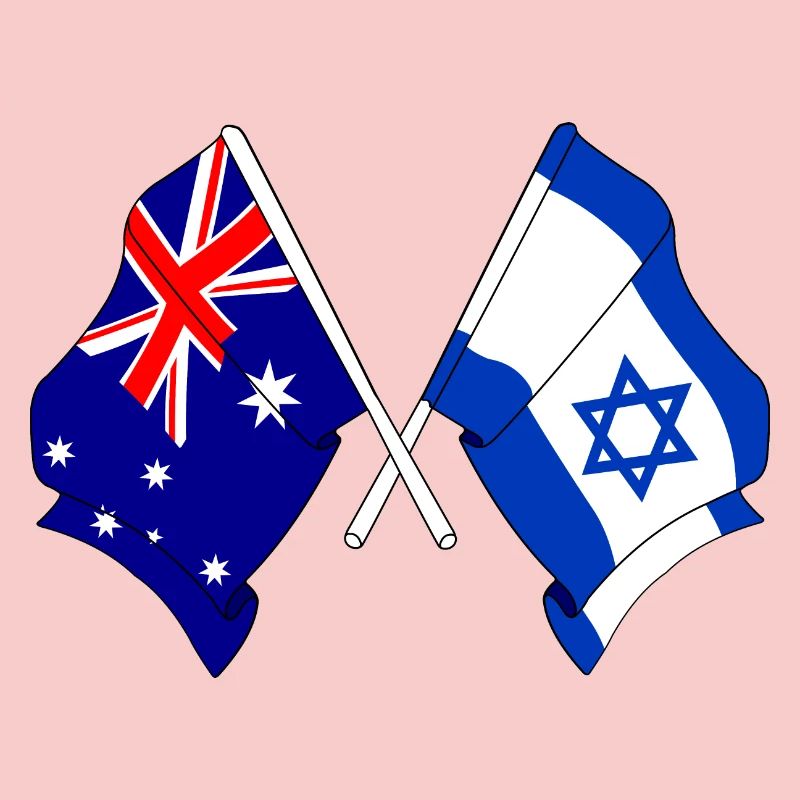 Drapeau de l’Australie et drapeau d’Israël