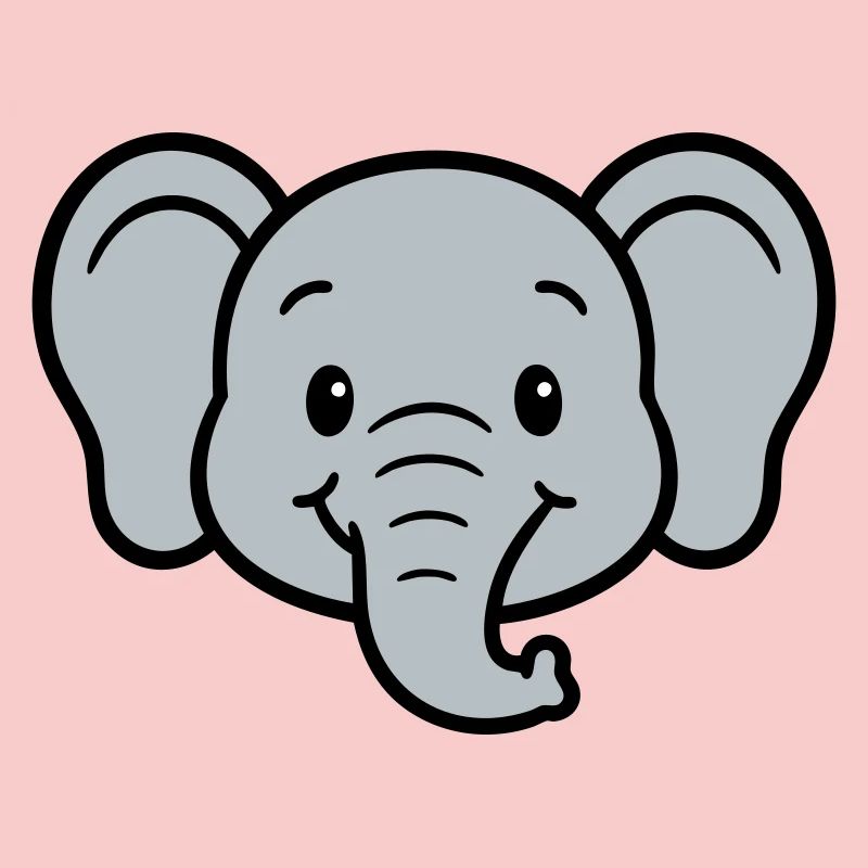 Playful elephant print for children
