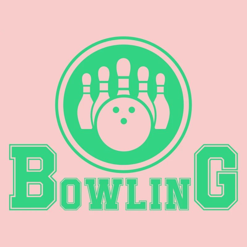 Conception de main de bowling rétro